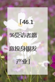 46.1%受访者愿意投身银发产业