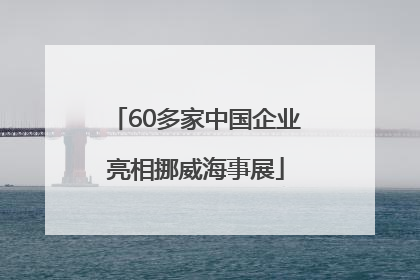 60多家中国企业亮相挪威海事展