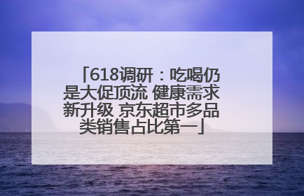 618调研：吃喝仍是大促顶流 健康需求新升级 京东超市多品类销售占比第一