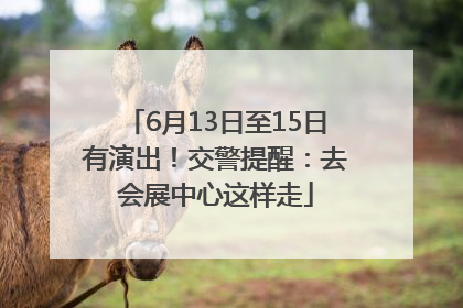 6月13日至15日有演出！交警提醒：去会展中心这样走