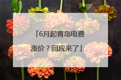 6月起青岛电费涨价?回应来了