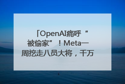 OpenAI痛呼“被偷家”！Meta一周挖走八员大将，千万美元薪酬战开打